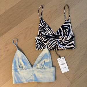 Zara bralette cami cropped top